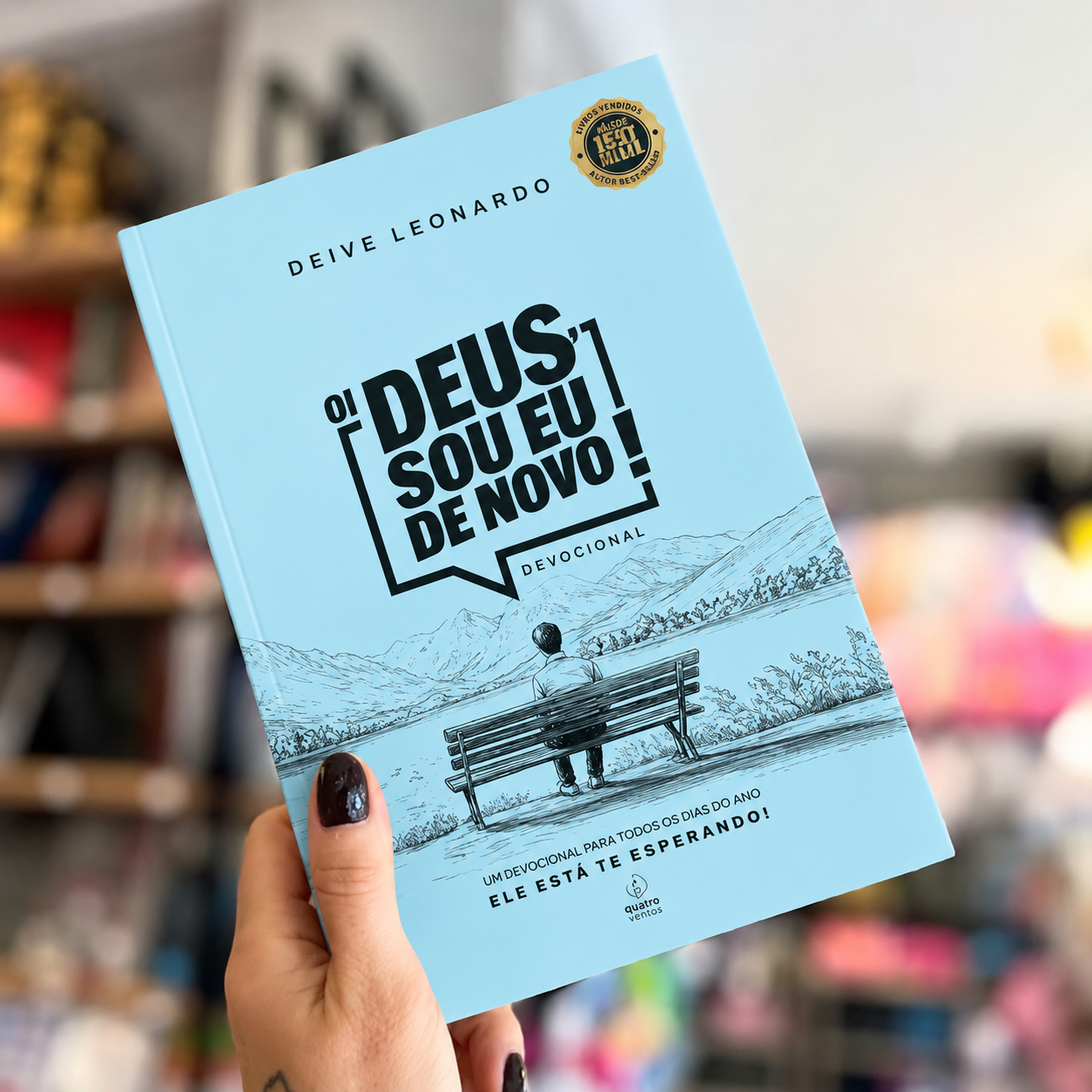 Devocional Oi Deus, sou eu de novo em exibição na livraria